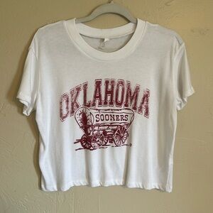 EUC university of Oklahoma cropped spirit tee